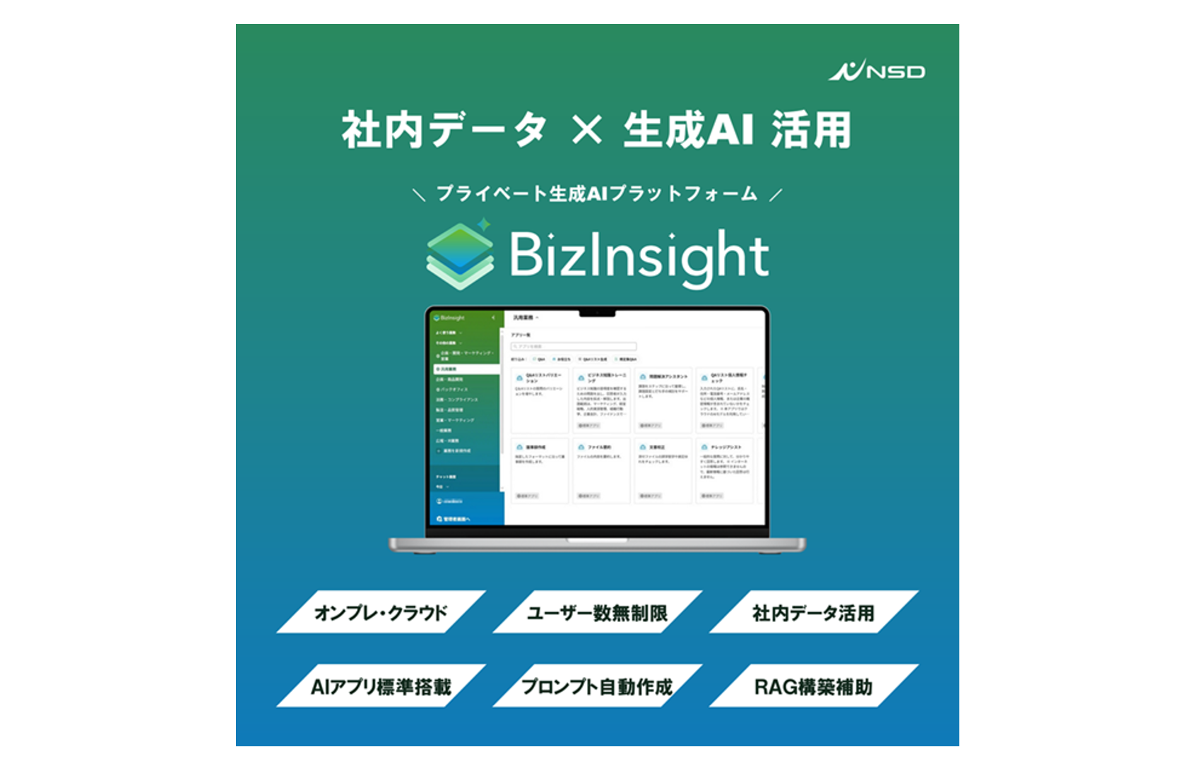 プライベート生成AIプラットフォーム「BizInsight」